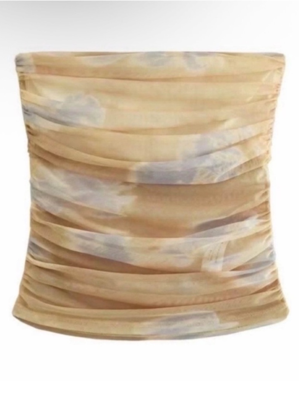 Zara Angela Mesh Strapless Tube Top